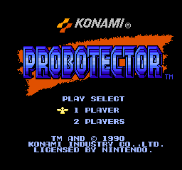 Probotector (Europe) Title Screen